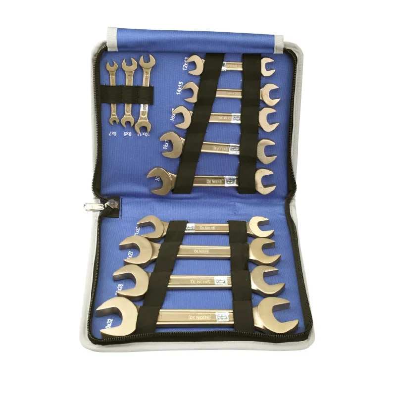 DE NEER DN-15285 DOUBLE OPEN END SPANNERS NON SPARKING image 1