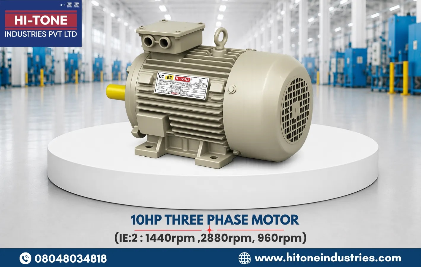 10 HP THREE PHASE MOTOR image 1