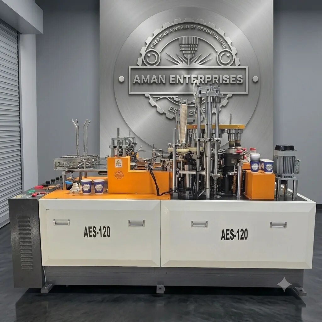 Bio Degradable Paper Glass Making Machine image 1