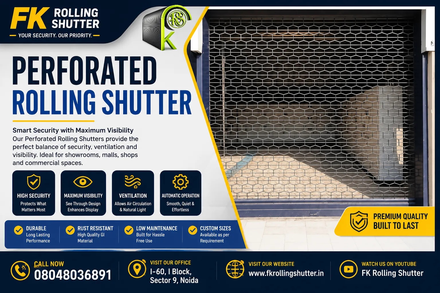 Manual Perforated Rolling Shutters image 1