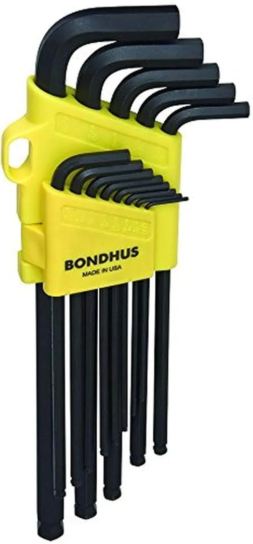 BONDHUS 16037 Set 13 Ball End L-Wrench XLong .050-3/8 image 1