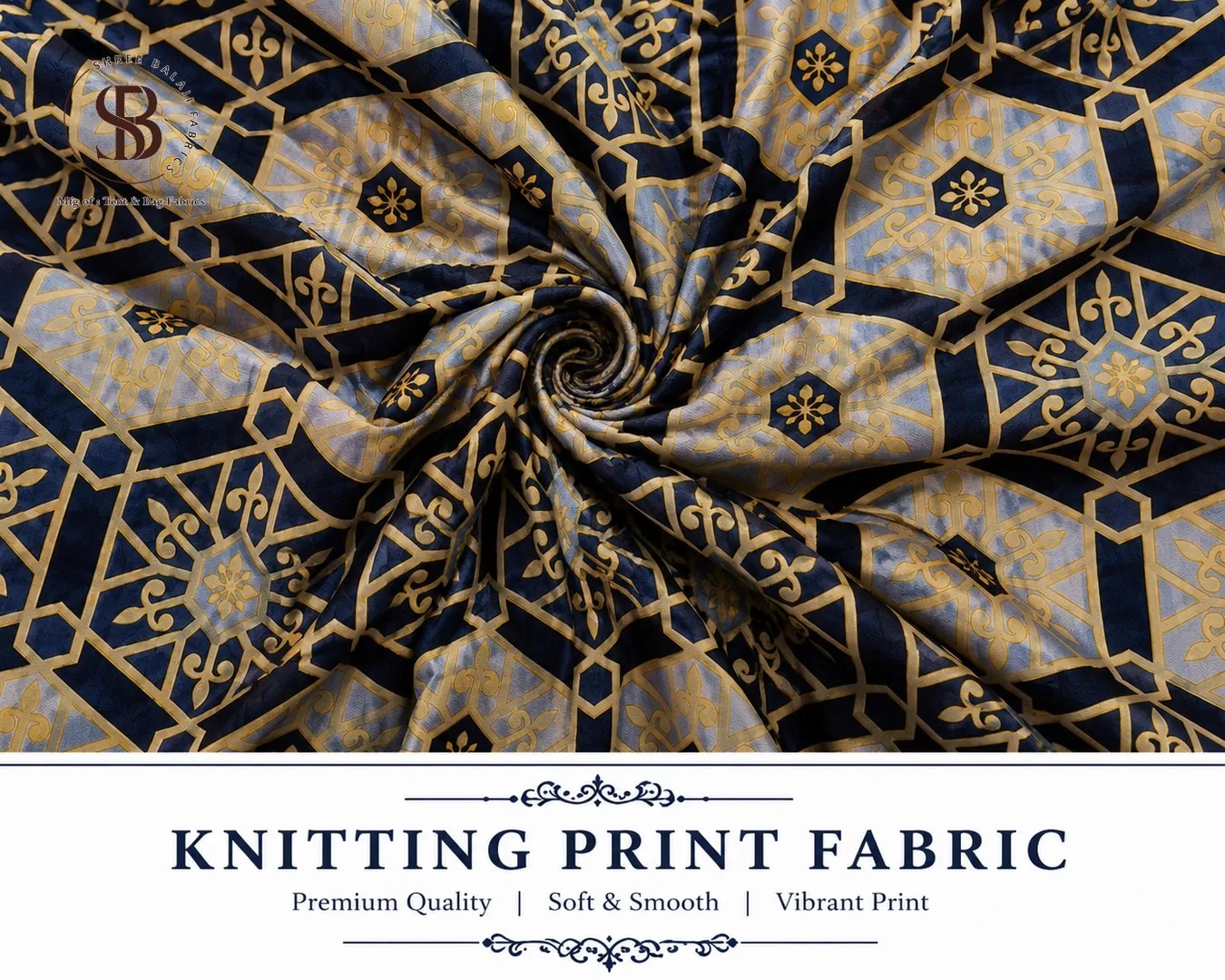 Velvet Knitting Print Tent Fabric image 1