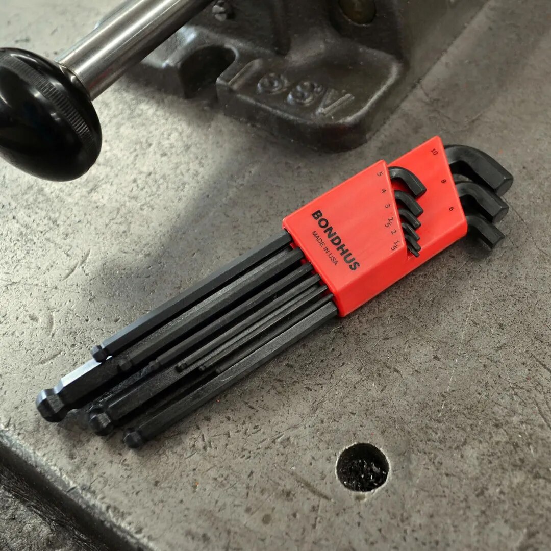 BONDHUS 16599 Set 9 Stubby Ball End L-wrenches 1.5-10mm image 1