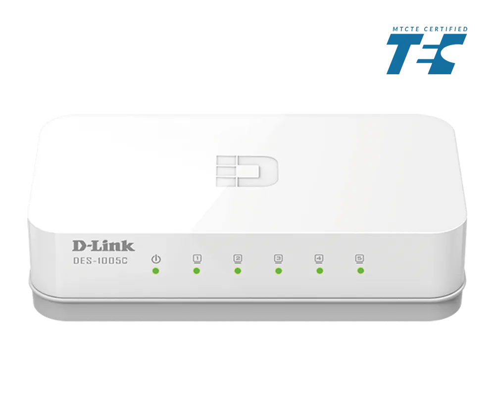 D-Link Network Switch (DES-1005C) 5 Port 10/100 Switch image 1