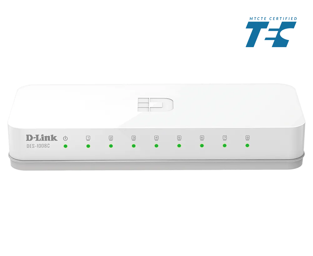 D-Link Network Switch (DES-1008C) 8 Port 10/100 Switch image 1