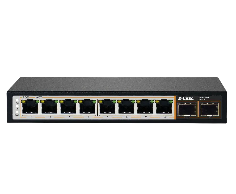 D-Link Network Switch (DGS-F1010P-SE) 10 Port Gigabit with PoE image 1