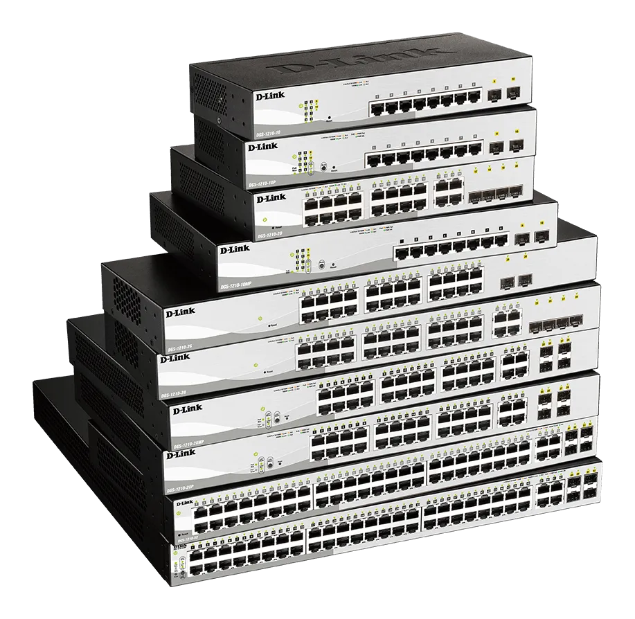 D-Link Network Switch (DGS-1210-10MP) 8 Port Managed with Multi-Gig PoE image 1