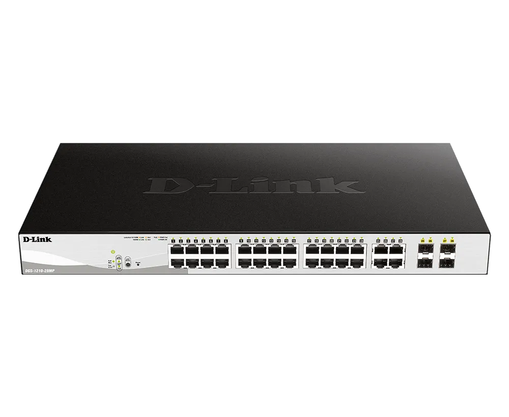D-Link Network Switch (DGS-1210-28MP) 24 Port Managed with Multi-Gig PoE image 1