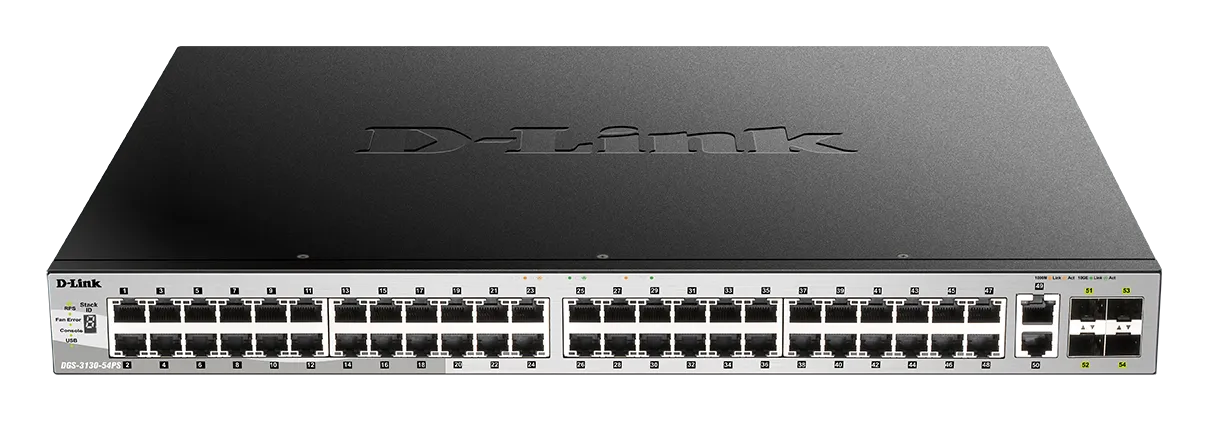 D-Link Network Switch (DGS-3130-54PS) 48 Port Layer 3 with PoE image 1