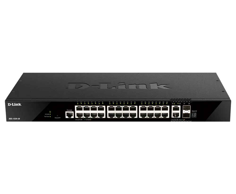 D-Link Network Switch (DGS-1520-28) 24 Port Smart Managed image 1