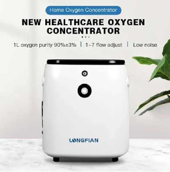 Longfian B-1 Oxygen Concentrator Machine 1-2 Litres With Big Display (93% To 70% Oxygen Concentratio image 1