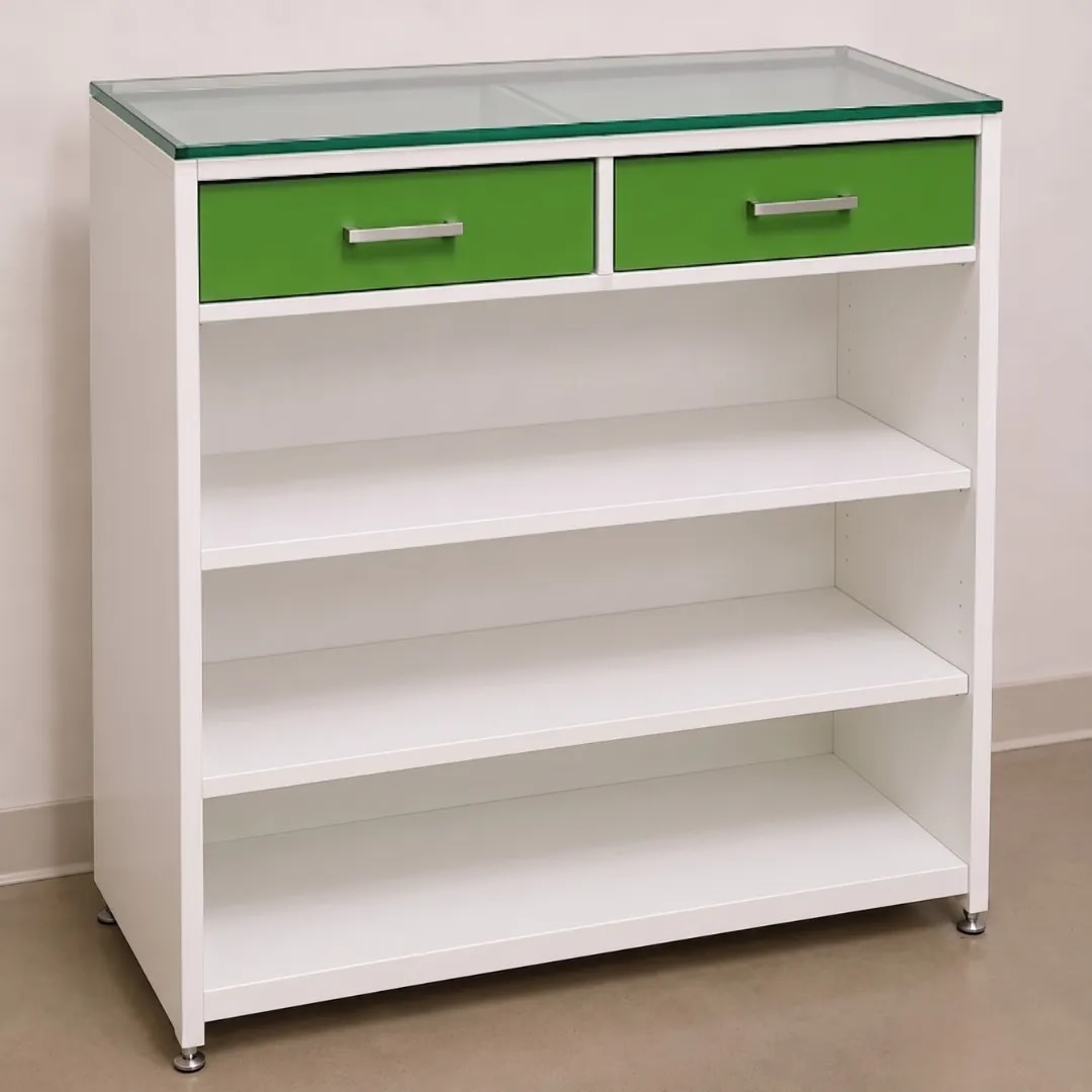Counter Without Sliding with 1 Line Drawer with MS/Glass Shelf image 1