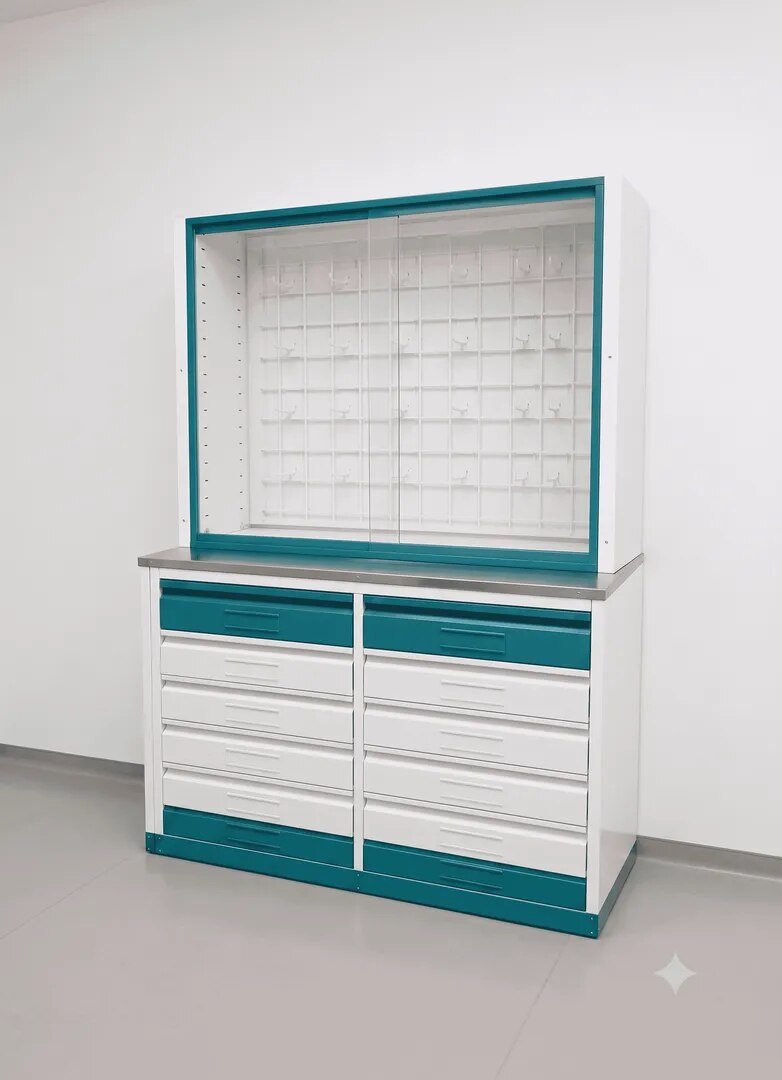 Rack with Top Hanging & Bottom drawer image 1