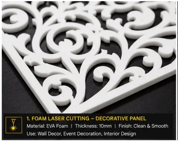 Foam Laser Cutting – Decorative Panel image 1