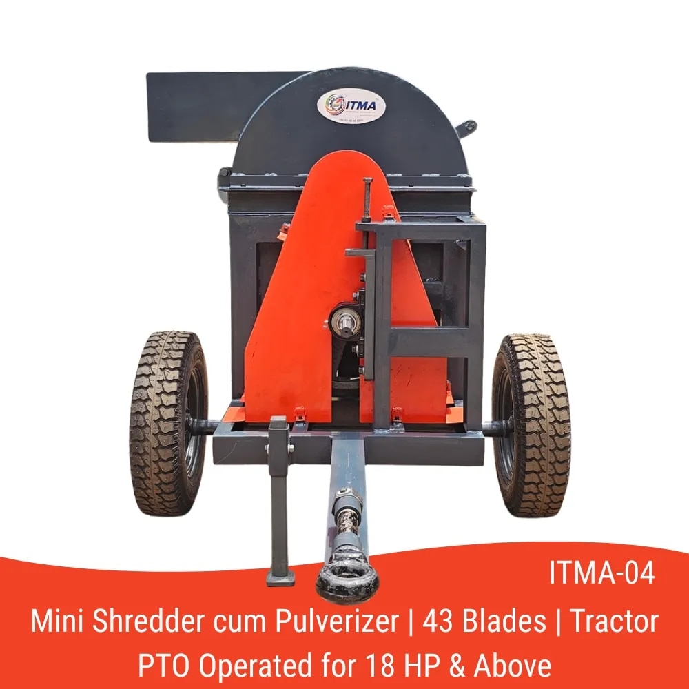 Heavy Duty 43 Blade Shredder Cum Pulverizer – Trolley Type | Tractor PTO Driven | 18 HP & Above image 1