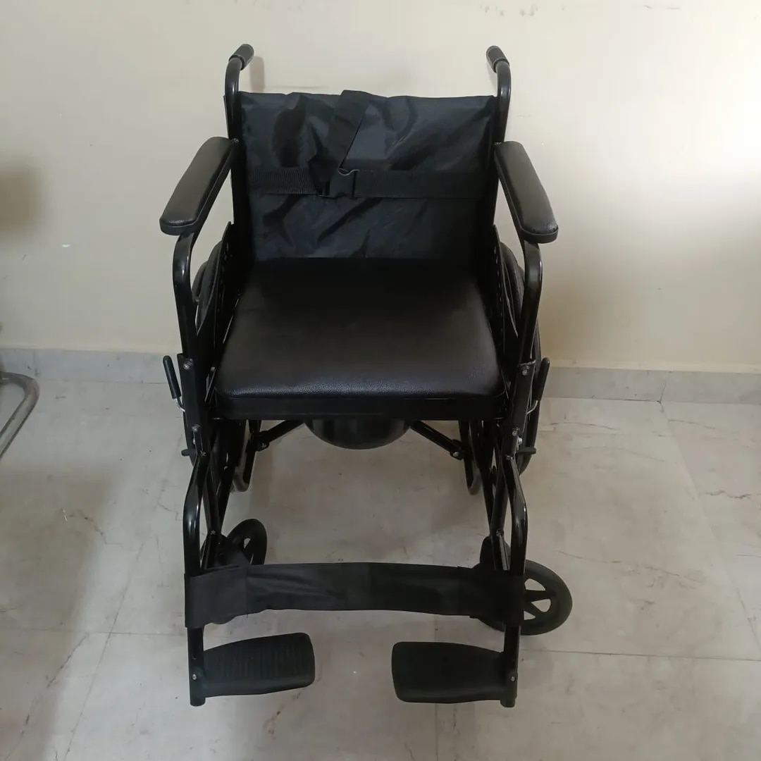 FOLDING COMMODE WHEELCHAIR (SEAT LIFT) image 1