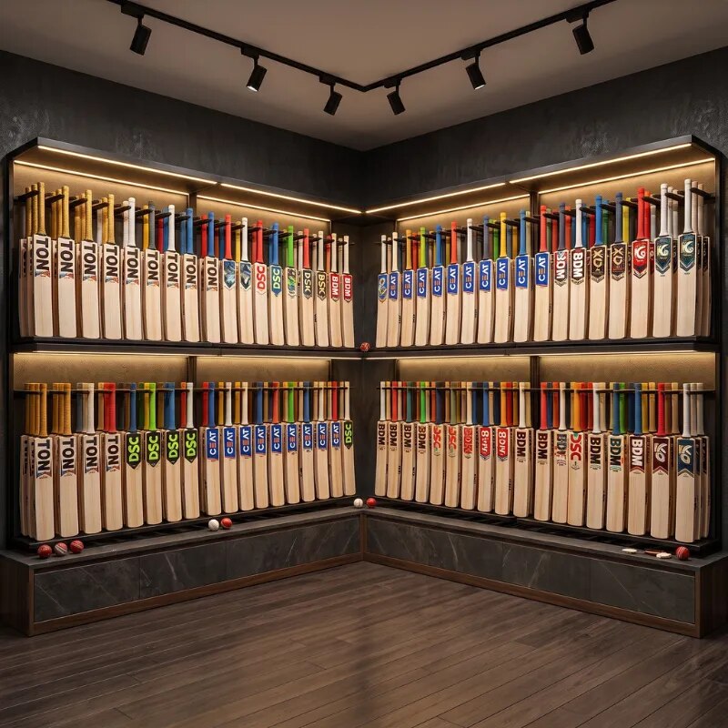 Cricket Bat Wall Display Rack image 1