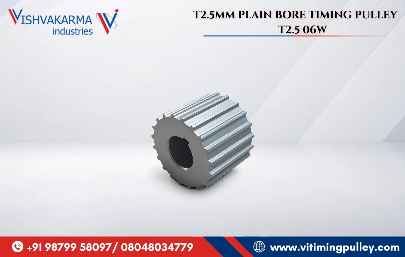 T2.5MM PLAIN BORE TIMING PULLEY- T2.5 06W image 1