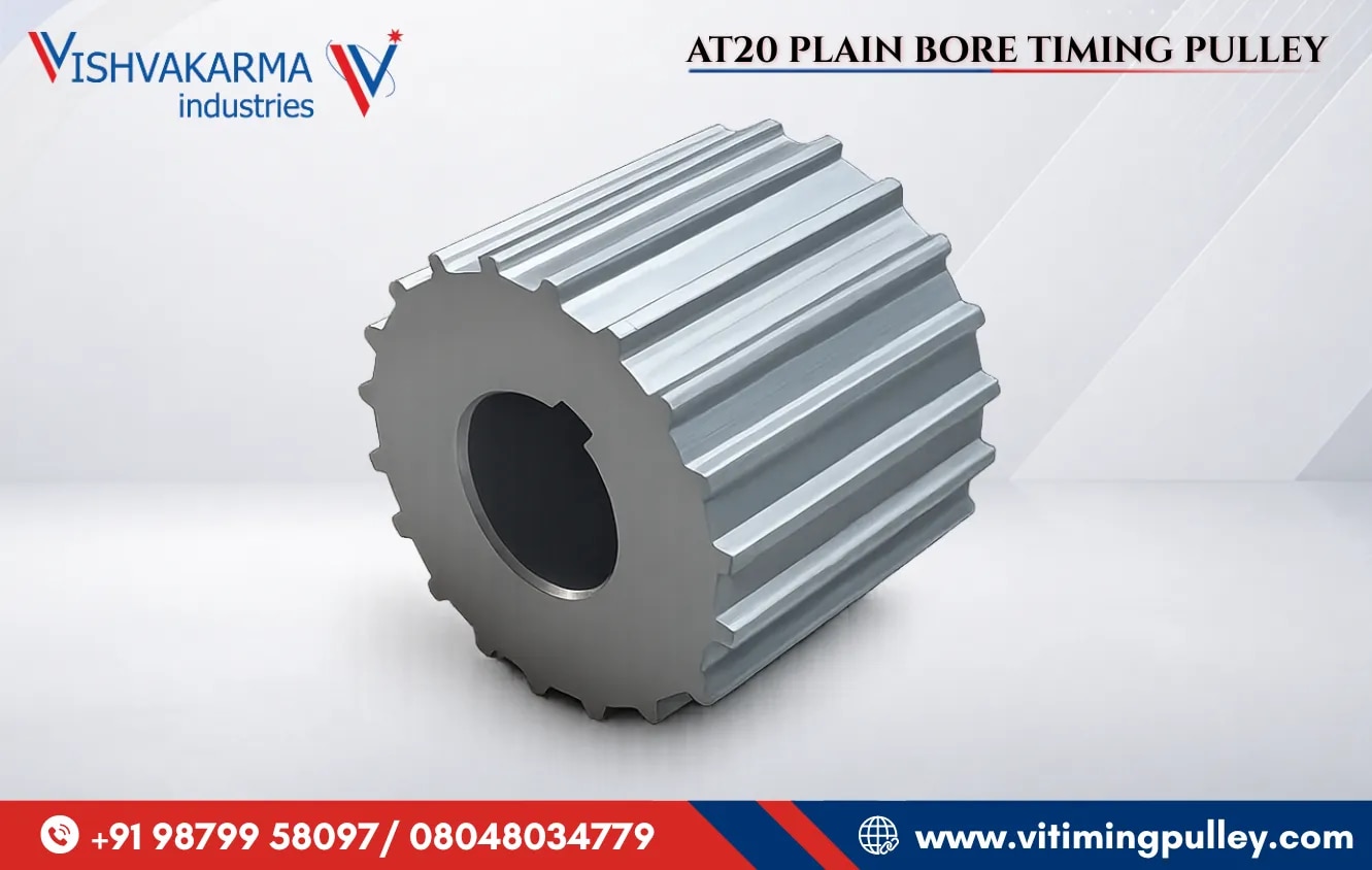 AT20 PLAIN BORE TIMING PULLEY image 1