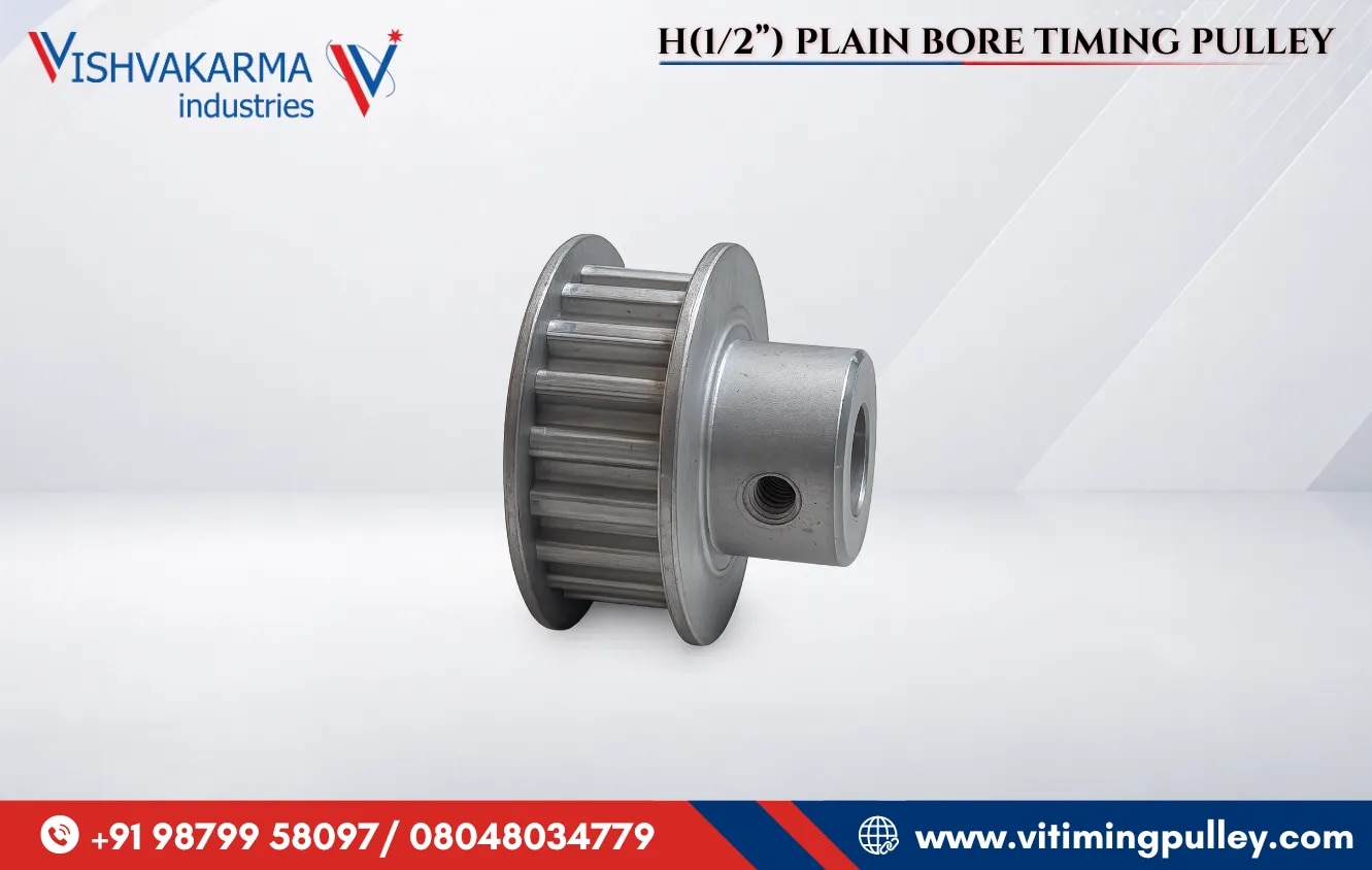 H(1/2”) PLAIN BORE TIMING PULLEY image 1