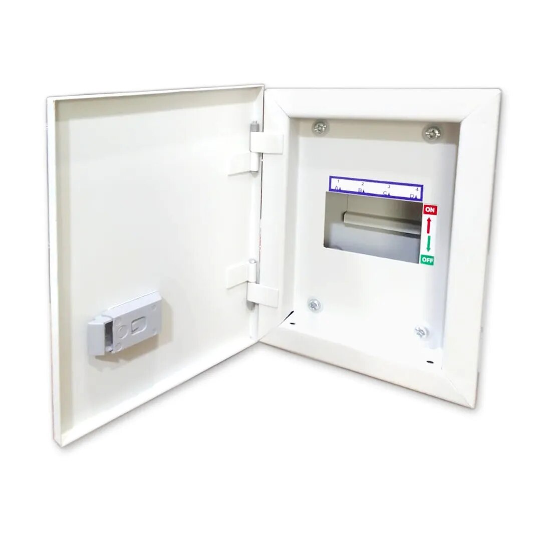 4 Way Wooden Finish Metal M.C.B. Box (SPN) image 1