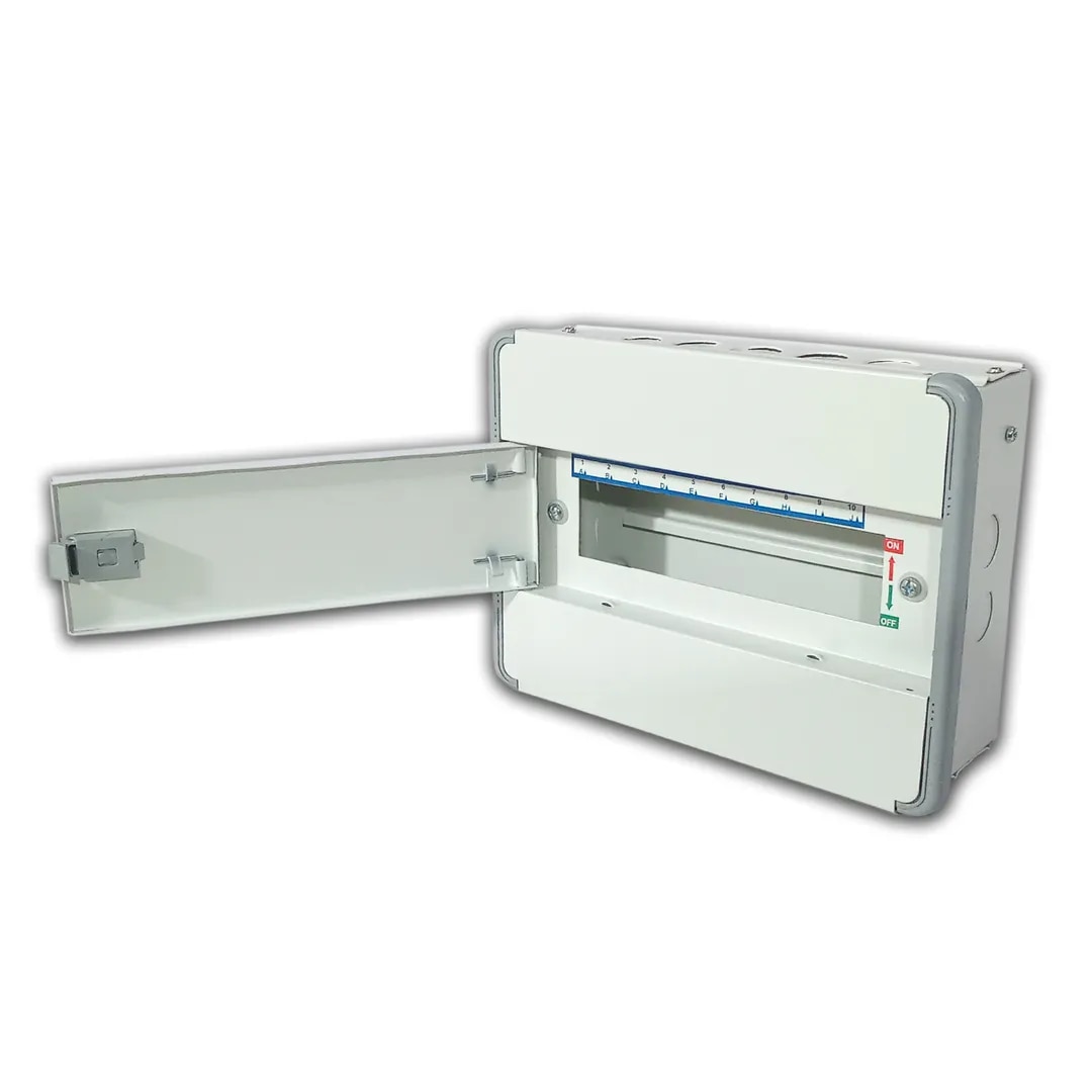 10 Way Double Door Metal M.C.B. Box NEO image 1