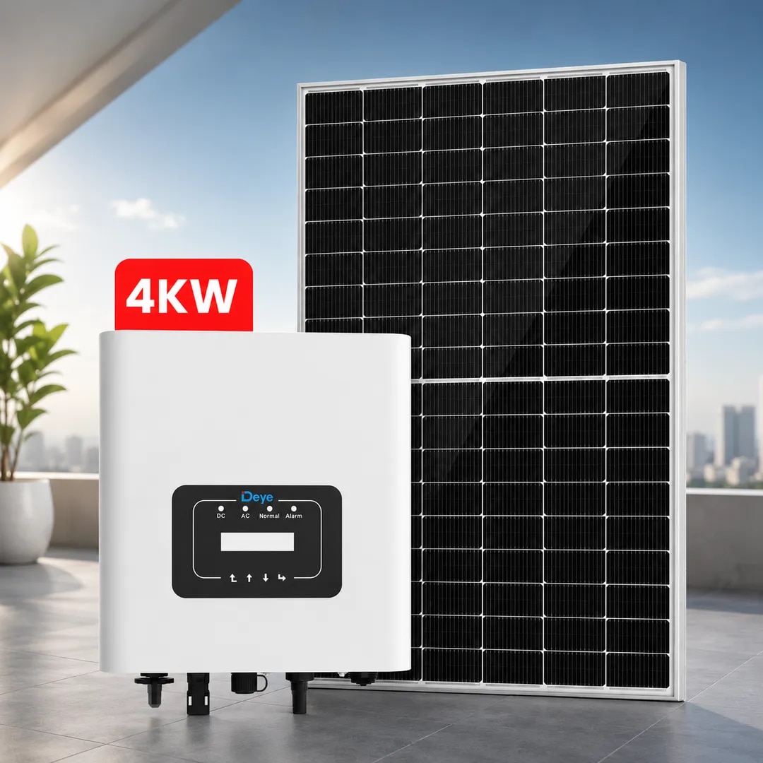 Deye 4kW Single Phase On-Grid Solar Inverter with 2 Meter Structure image 1