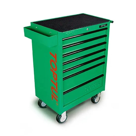 GCAJ0001 W/7-Drawer Tool Trolley - 227PCS Mechanics Tool Set (GENERAL SERIES) GREEN image 1
