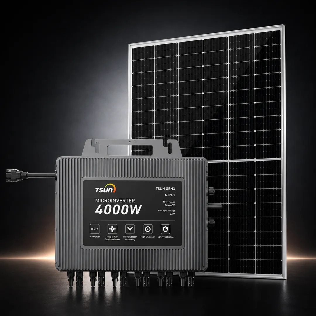 TSUN 4kW Single Phase Microinverter with 1 Meter Structure image 1