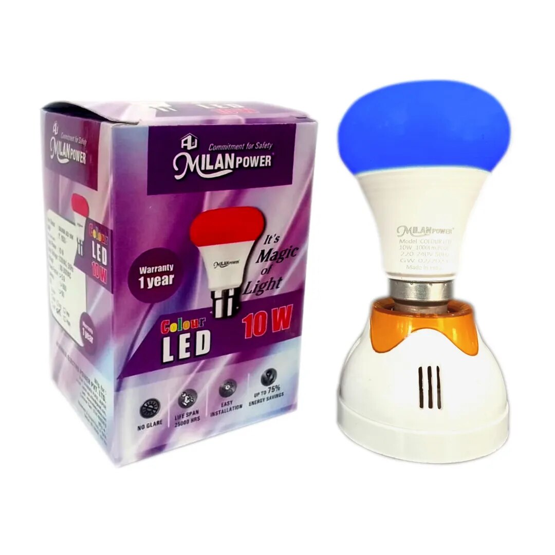 Milan Power 10W Mushroom Colour LED Bulb image 1