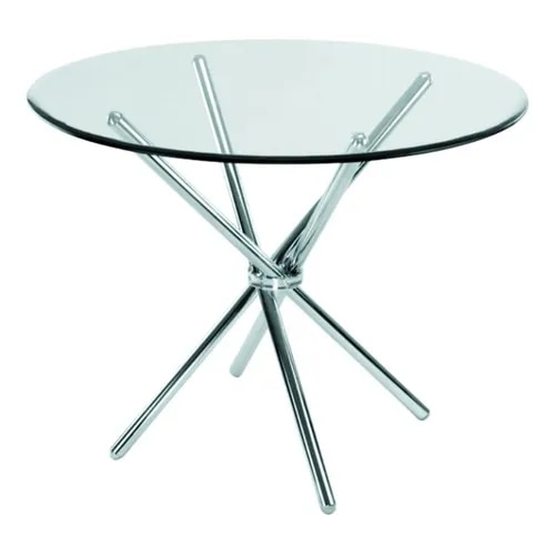 Modern Round Glass Cafe & Dining Table image 1