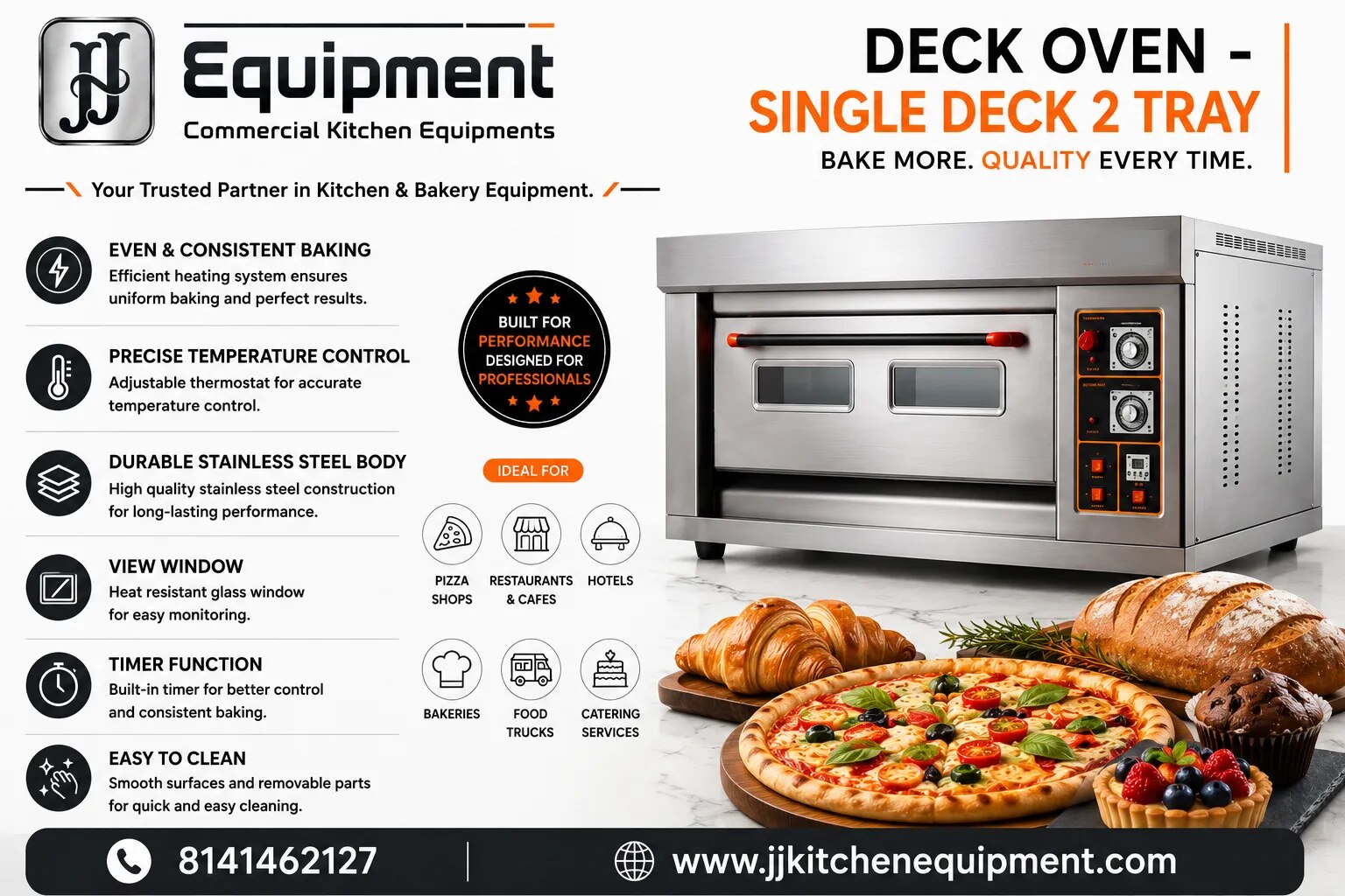 Single Deck 2 Tray Deck Oven image 1