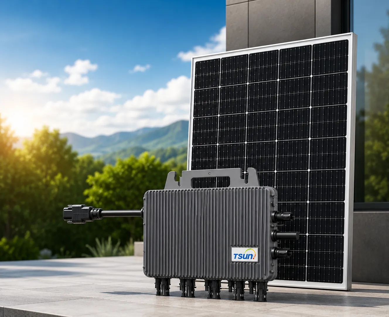 TSUN 4kW Single Phase Microinverter with 2 Meter Structure image 1