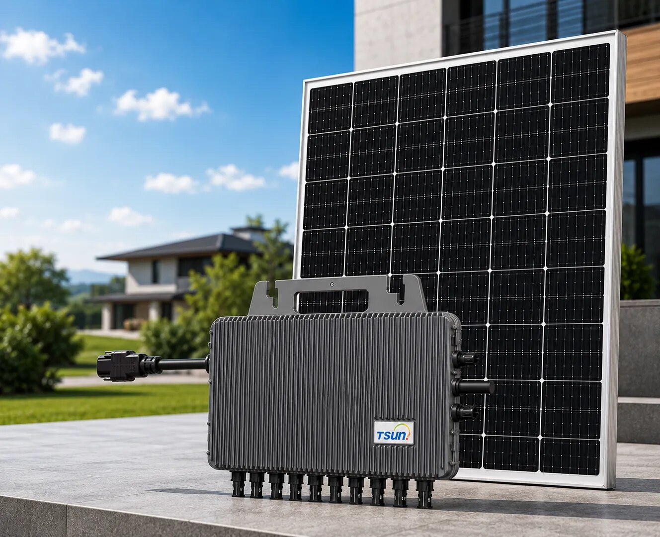 TSUN 5kW Three Phase Microinverter with 2 Meter Structure image 1