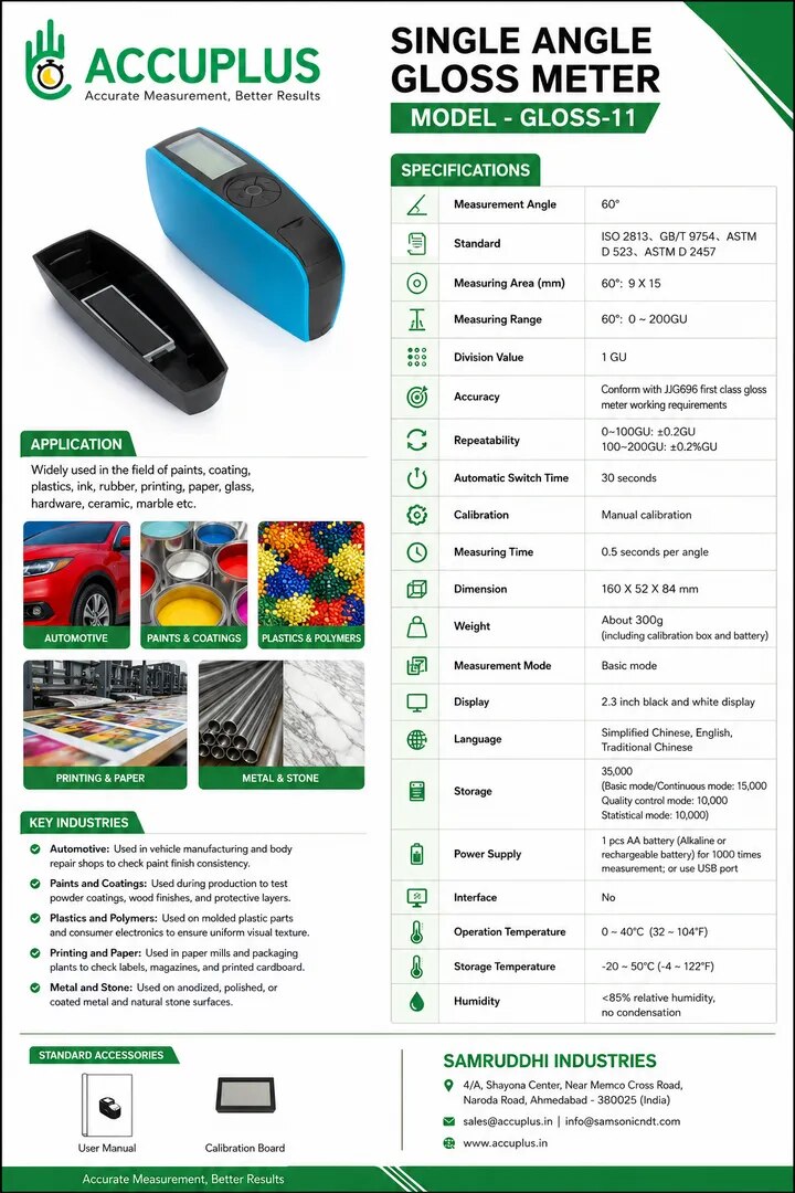 Single Angle Gloss Meter image 1