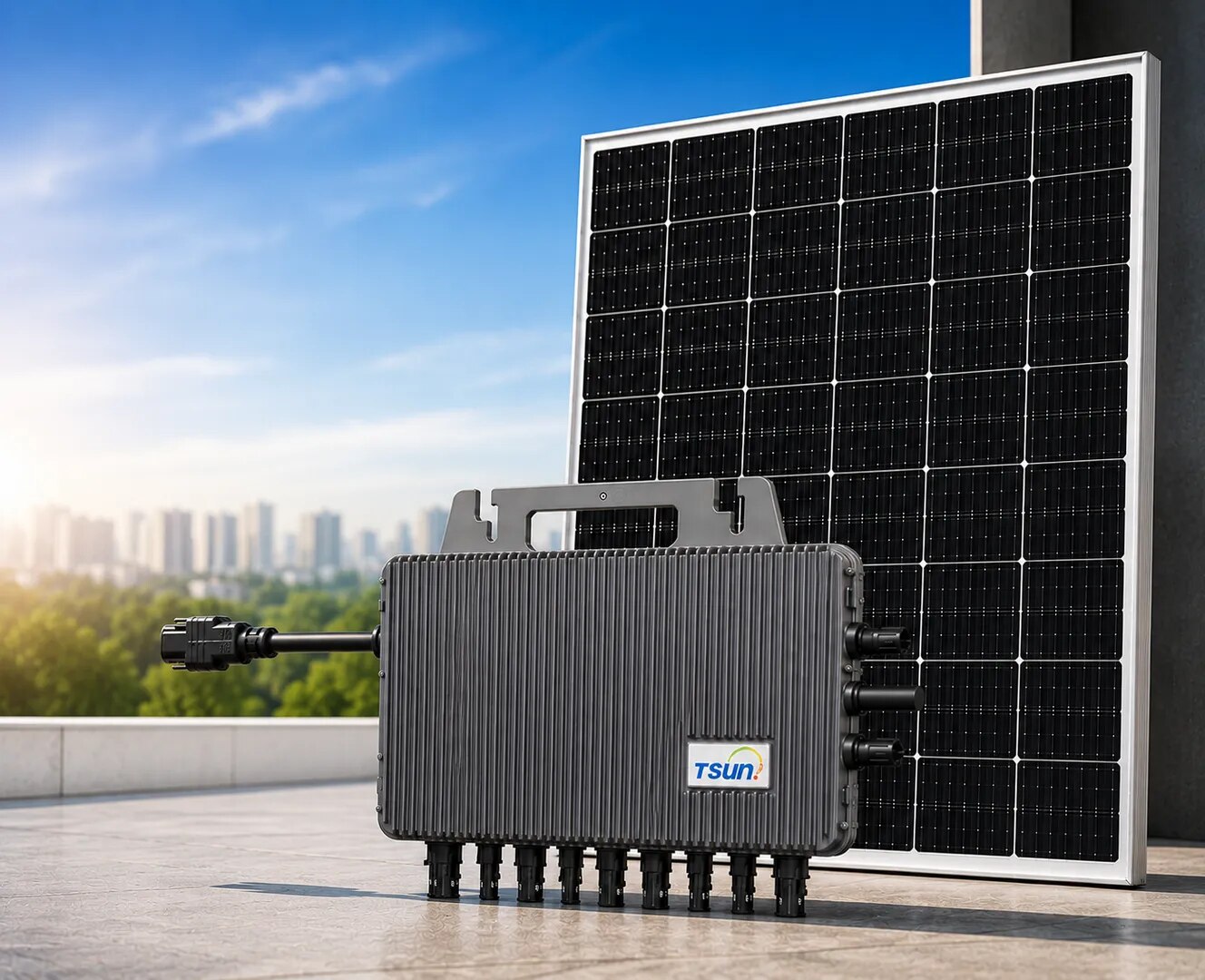 TSUN 8kW Three Phase Microinverter with 2 Meter Structure image 1