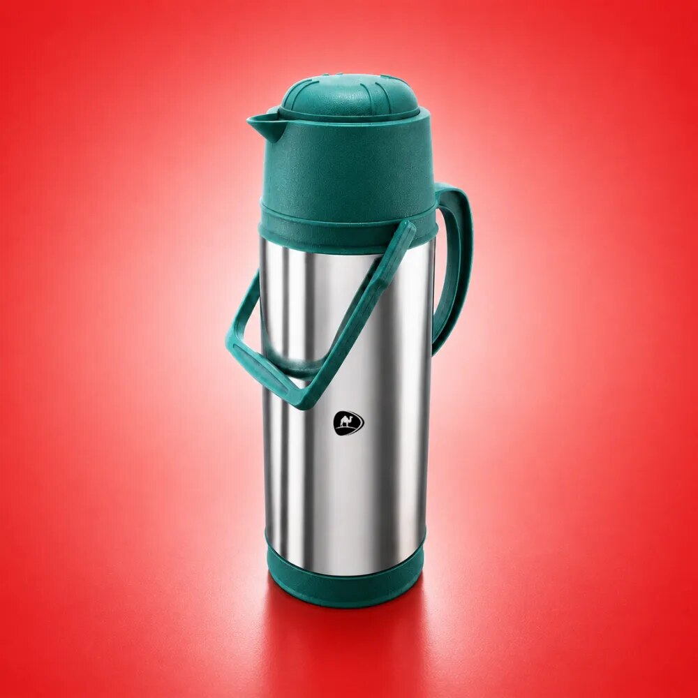 White Stainless Steel Vacuum Flask image 1