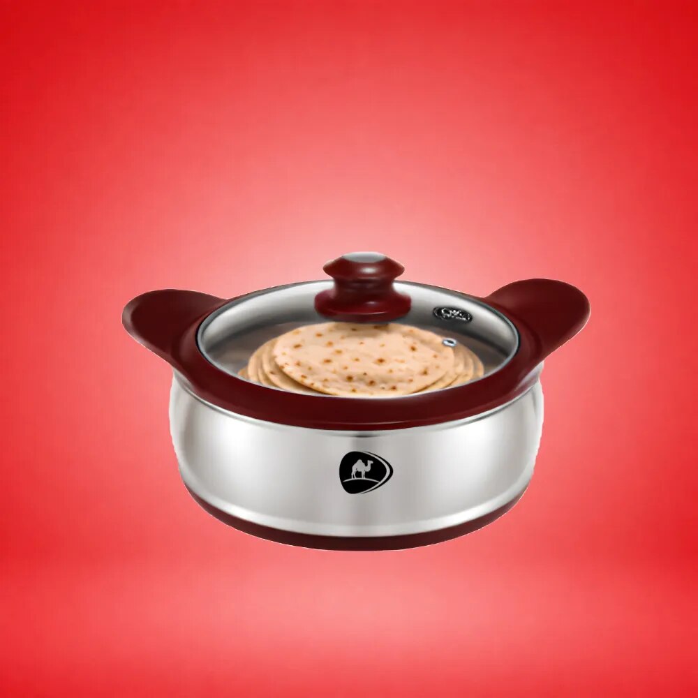 Round Stainless Steel Insulated Casserole image 1