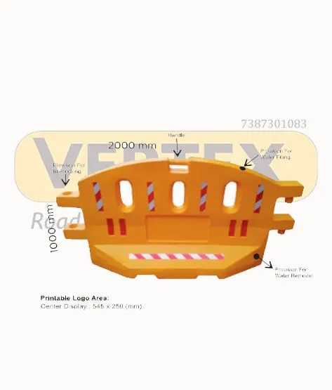 Vertex Water Filled Road Barriers image 1