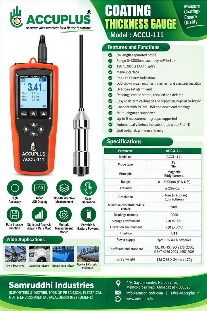 Coating Thickness gauge Accu-111 image 1
