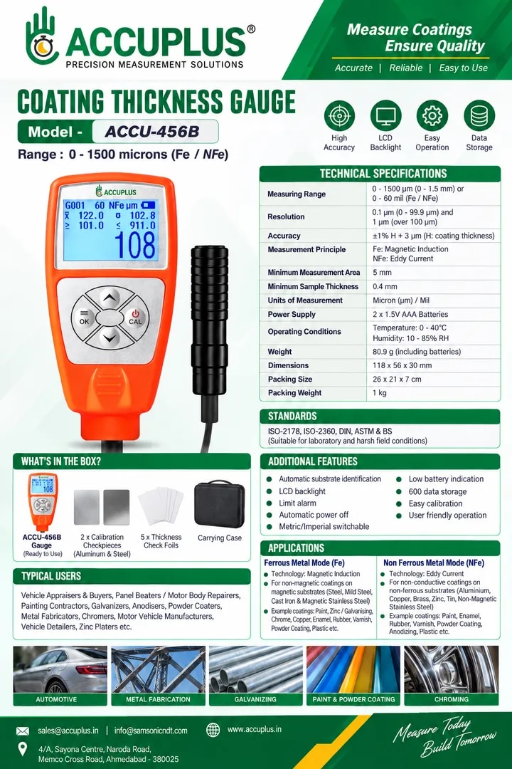 Coating Thickness Gauge Accu-456B image 1
