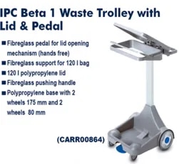 Waste Trolly with Lid & Pedal image 1