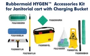 Janitorial cart with Charging Bucket image 1