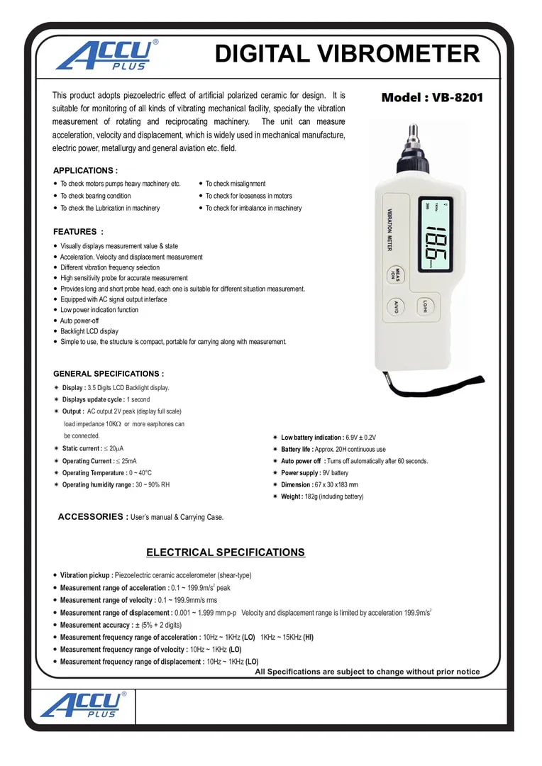 Pen Type Vibration meter VB-8201 image 1