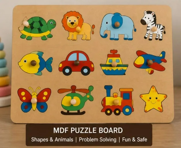 MDF Puzzle Board for Kids image 1