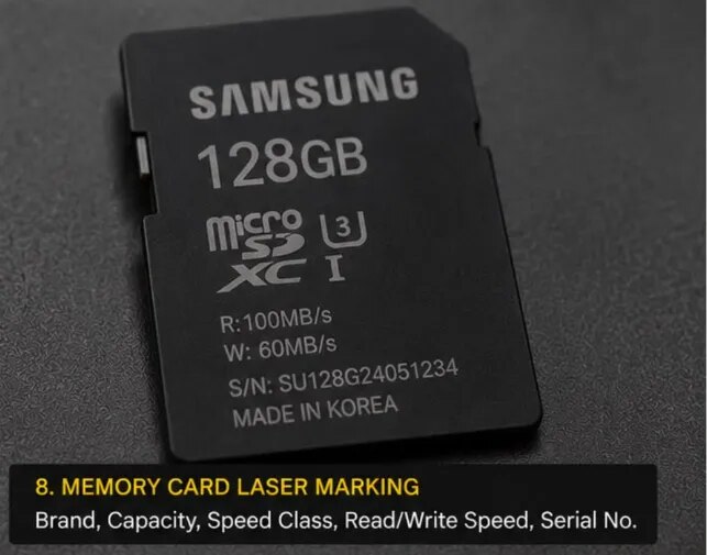 Memory Card Laser Marking image 1