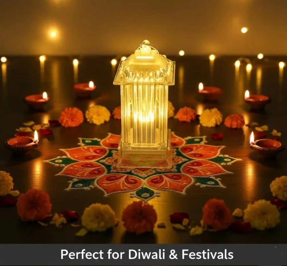 LED Crystal Lamp – Festive Flickering Candle Decor (8443) (MOQ-100) image 1