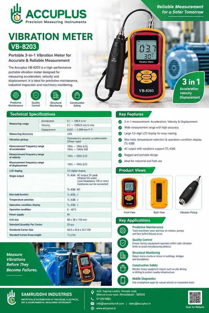 Vibration Meter VB8203 image 1