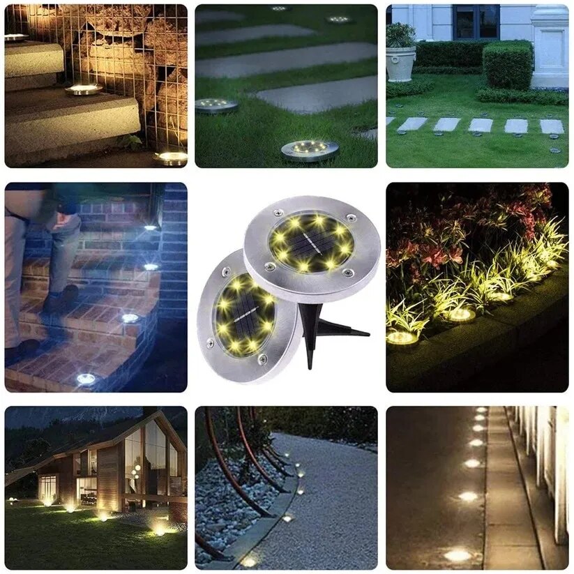 Solar Powered LED Garden Lights Eco-Friendly Outdoor Pathway Lighting (14647) SET image 1