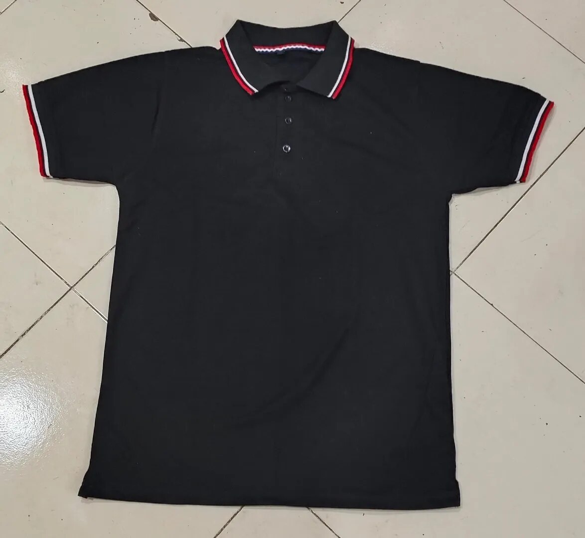 POLO T-SHIRT BLACK COLOUR image 1